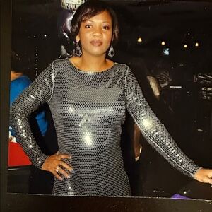 Michael Kors Sequin Long Sleeve Dress